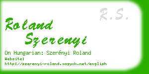 roland szerenyi business card